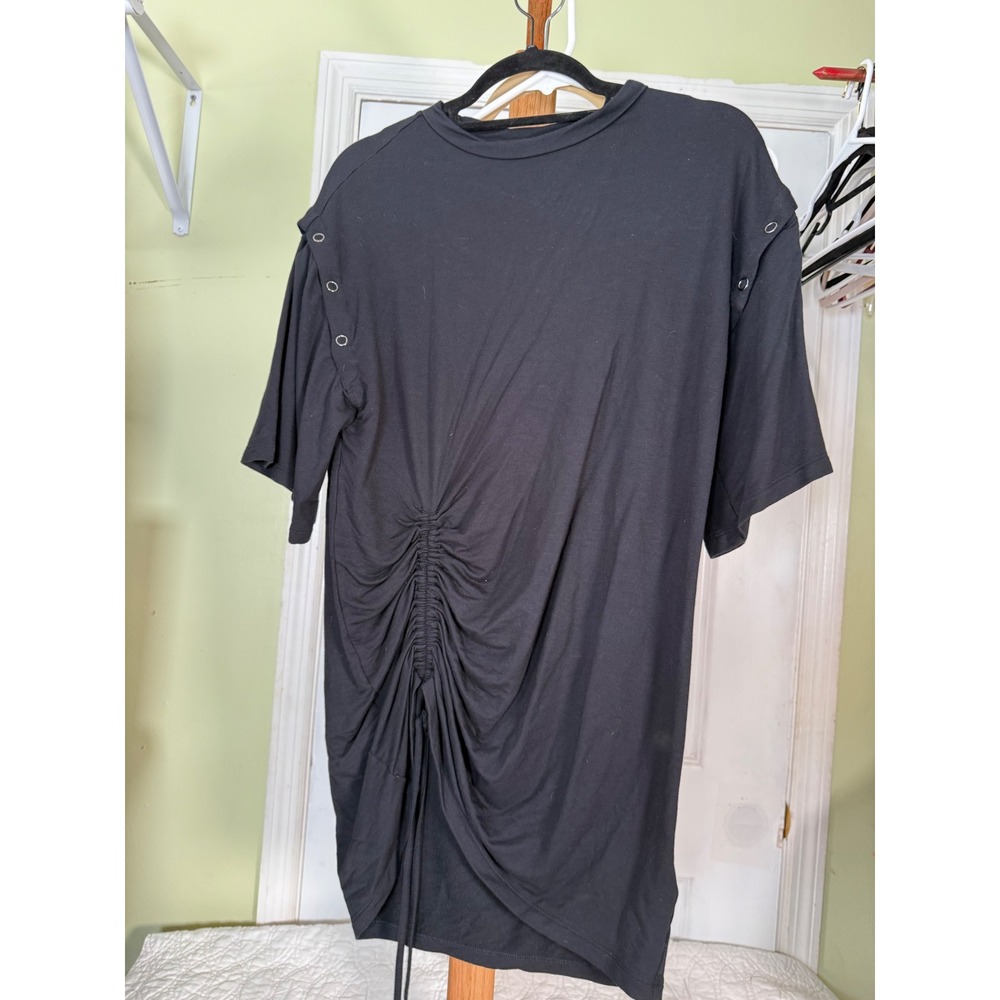 Bhampton x The Drop Black Ruched Grommet T-Shirt